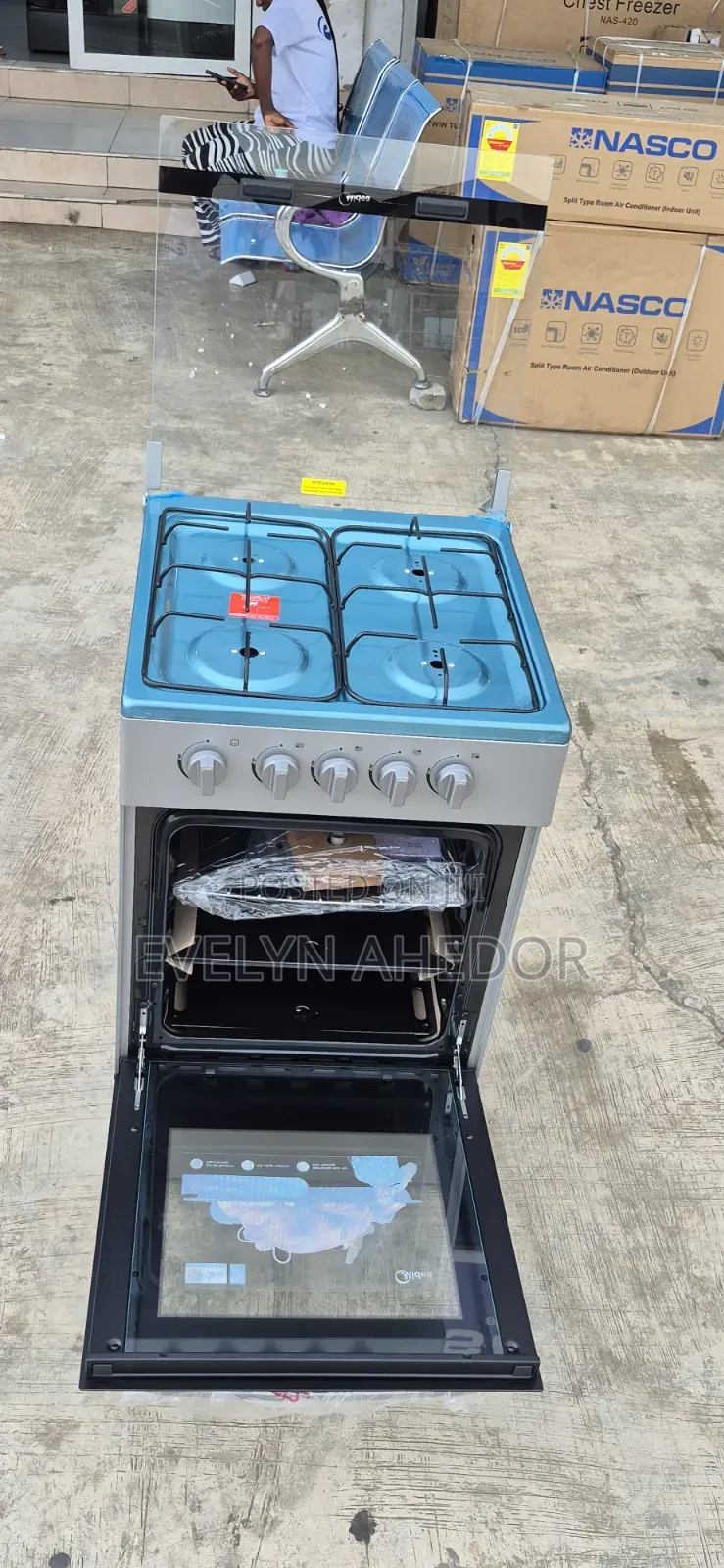 Gray Colour of Midea Gas Cooker 50by50 Available