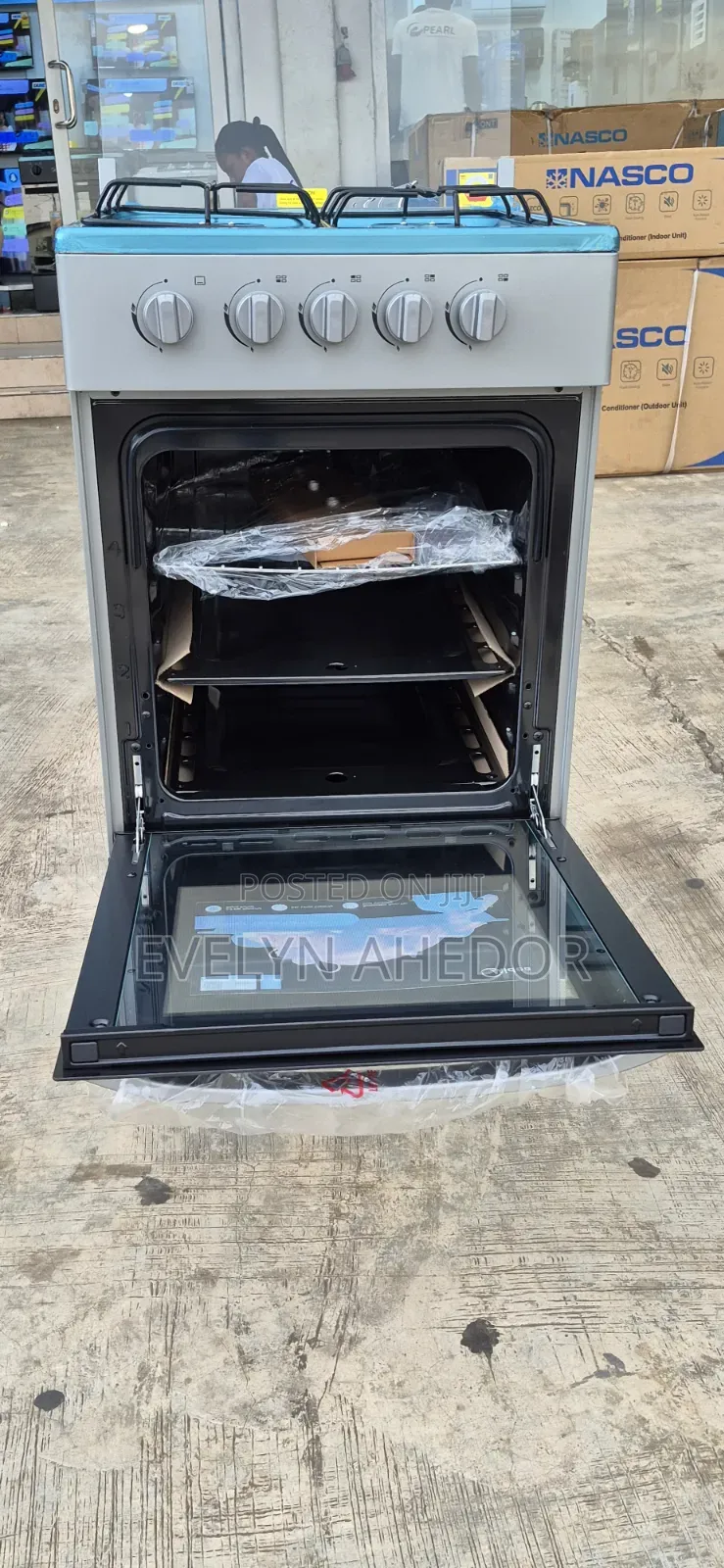 Gray Colour of Midea Gas Cooker 50by50 Available