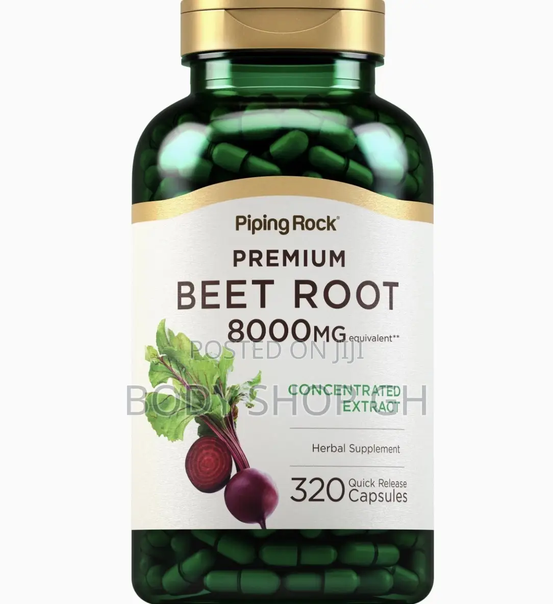 Piping Rock Beet Root Powder Capsules |320 Pills| Concentrated Extract