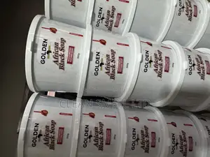 350g Golden African Black Soap