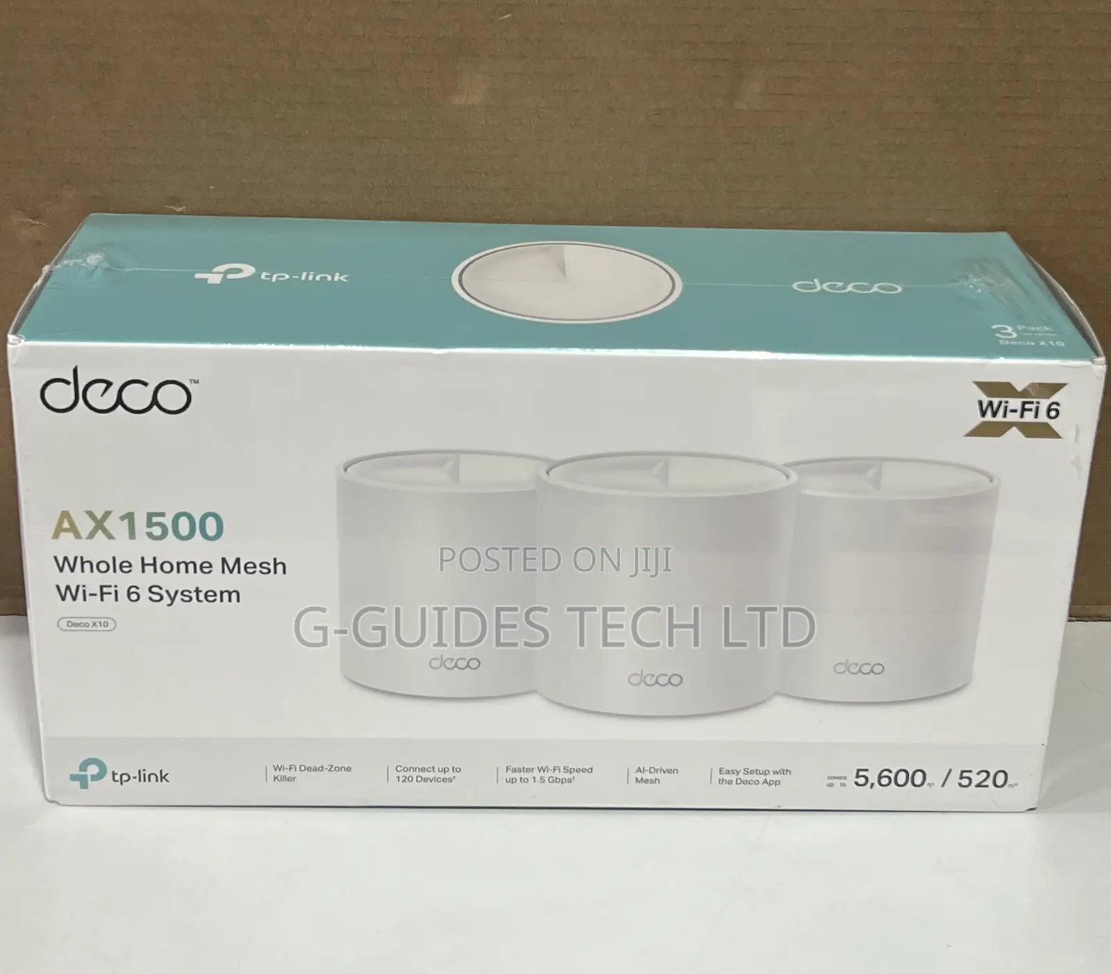 Tp-Link Deco X10 Ax1500 Whole Home Mesh Wi-Fi 6 System 3-Pack