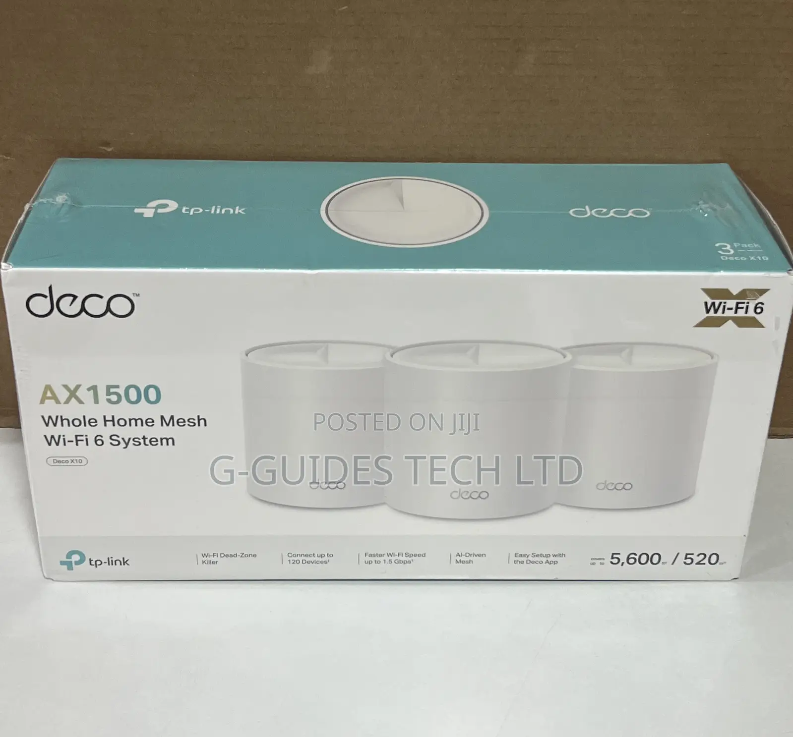 Tp-Link Deco X10 Ax1500 Whole Home Mesh Wi-Fi 6 System 3-Pack