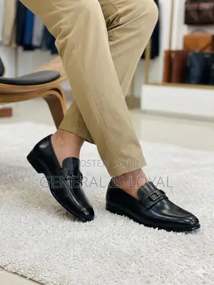 Rossi Black Leather Men’S Loafers