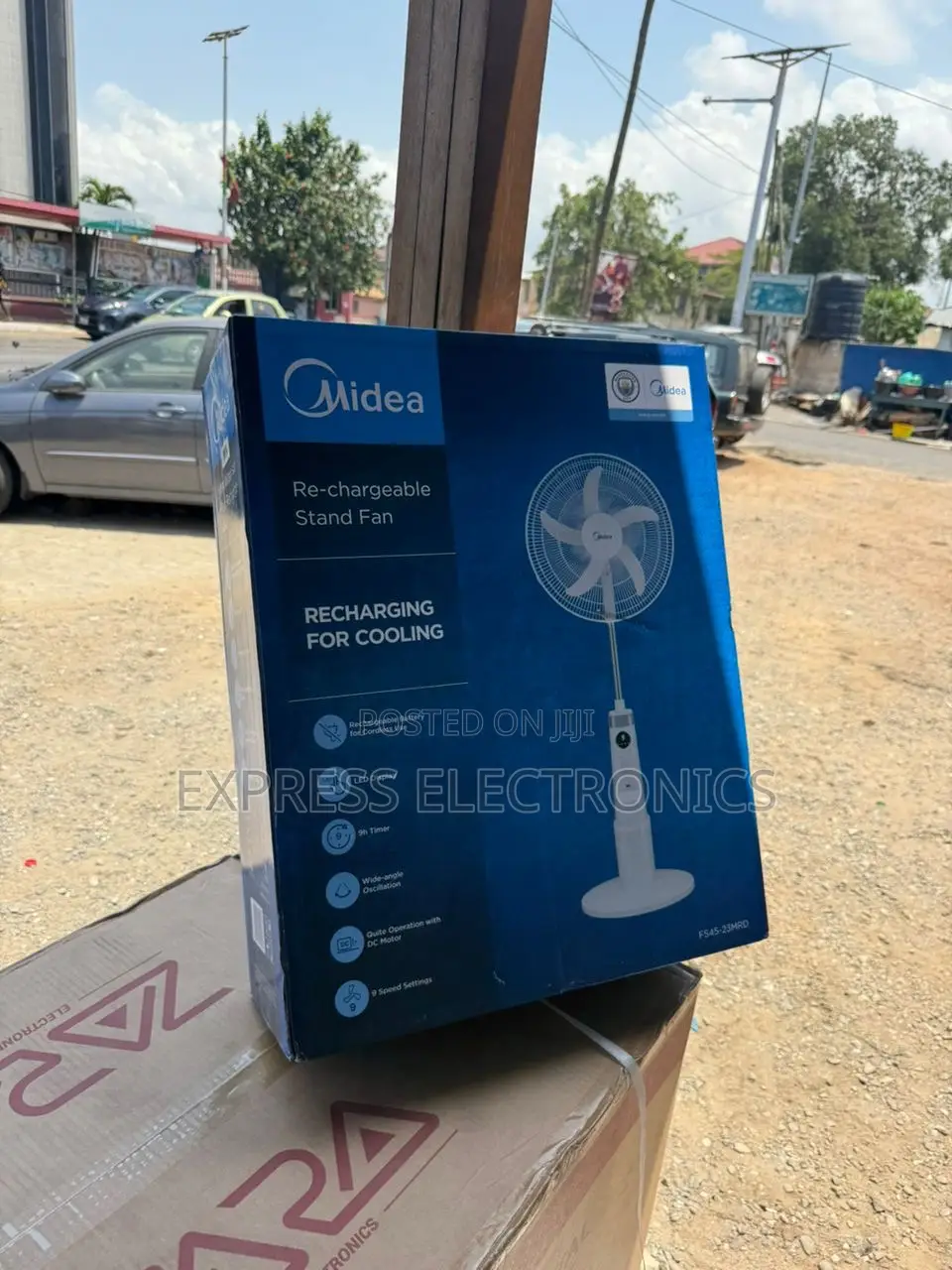 Authentic New White Rechargeable Fan 18”Midea
