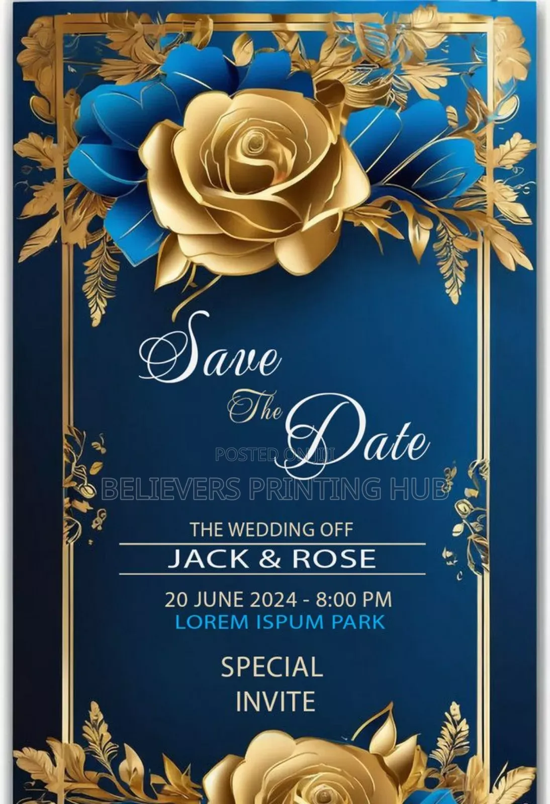 Design Printing of Invitation Cards