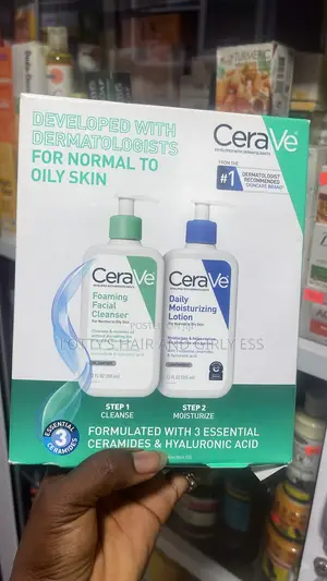 Cerave Foaming Facial Cleanser +Daily Moisturizinglotion (2-piece Set)