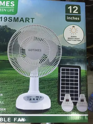 12-inch Solar Rechargeable Fan