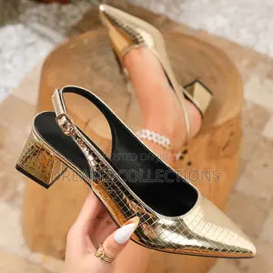 Buckle Detail Slingback Block Heel