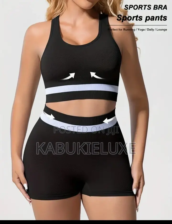 Black Two Piece Sporty Set