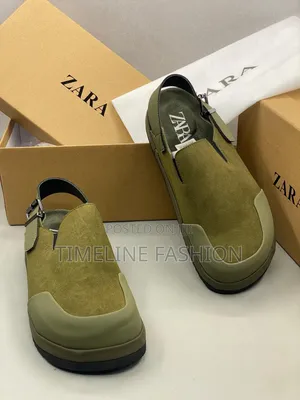 Army Green Buckle Zara Men's Sandals