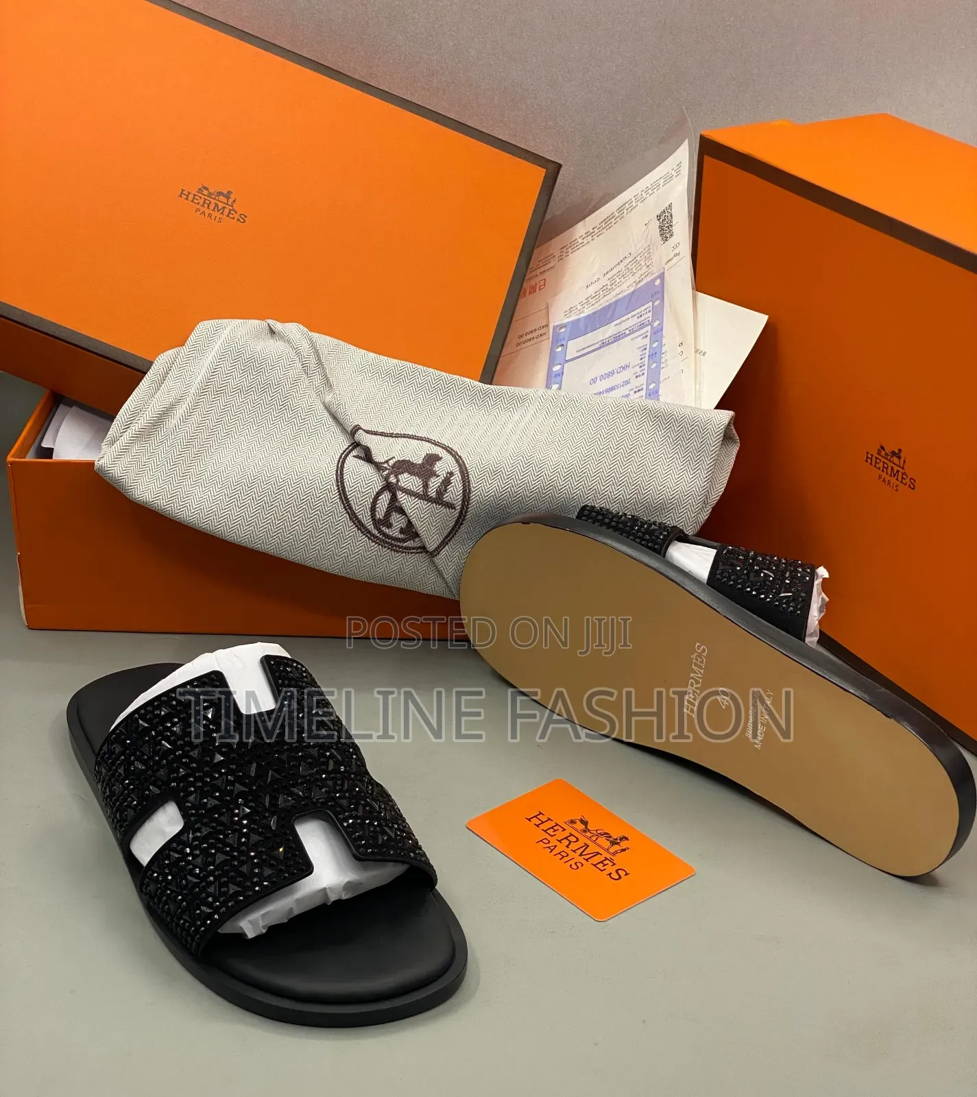 Executive Men's Durable Leather Hermes Slippers