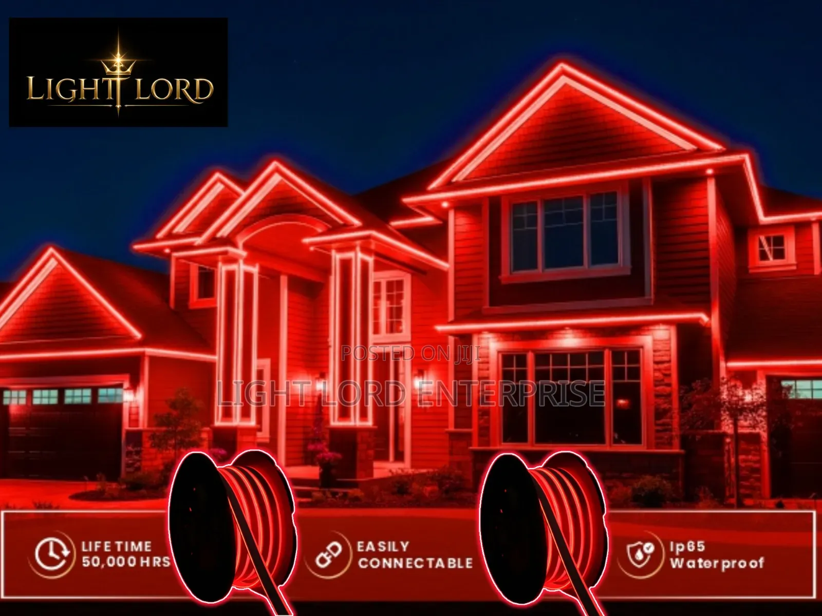 Red Color Neon 100meters