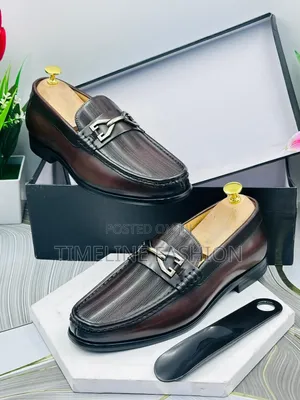 Coffee Brown Hugo Boss Men's Leather Easy Fix Shoes