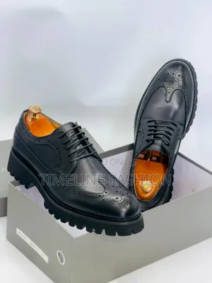 Balenciaga Classic Men's Luxury Black Leather Shoes