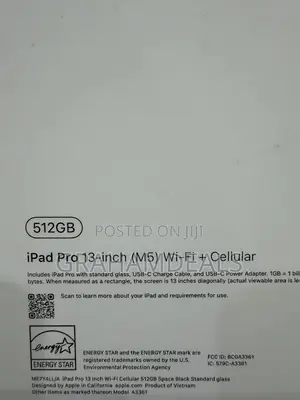 New Apple iPad Pro 13 (2025) 512 GB Black