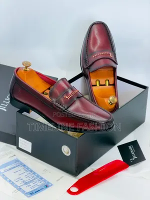 Wine Colour Billionaire Executive Men's Leather Shoes
