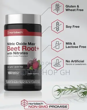 Beet Root Capsule | 180 Count| With Nitrates - Nitric Oxide Precursor
