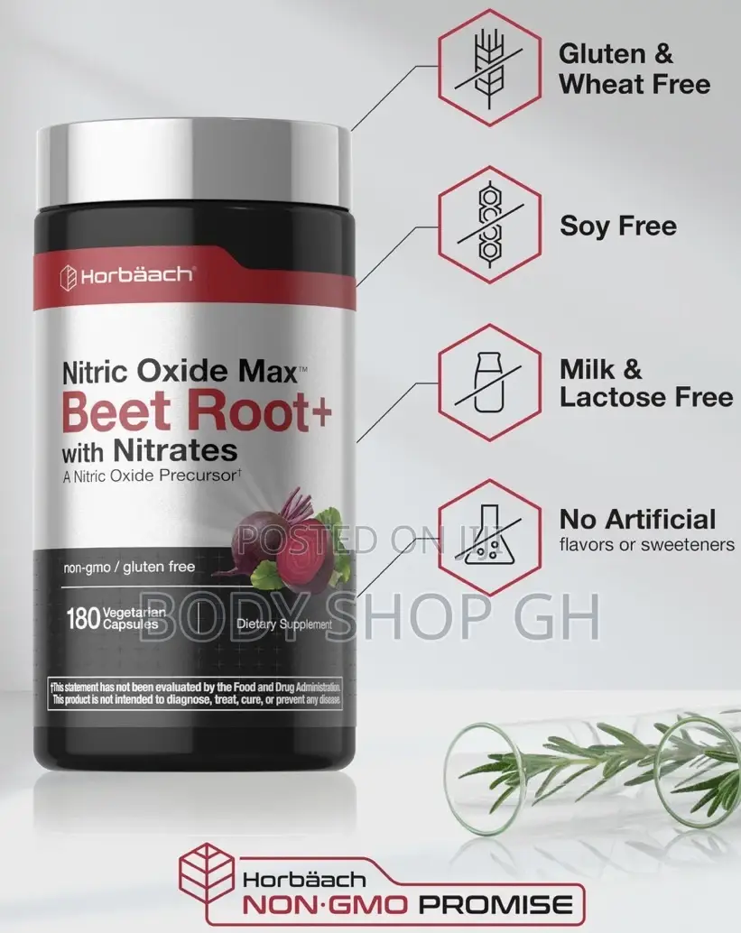 Beet Root Capsule | 180 Count| With Nitrates - Nitric Oxide Precursor
