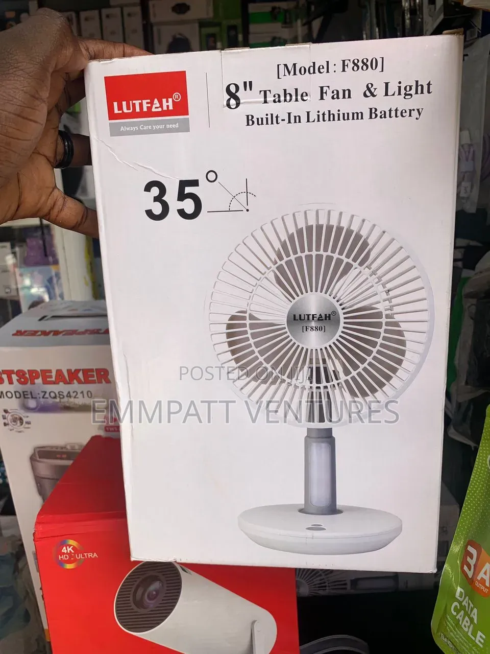 One on One Table Rechargeable Fan