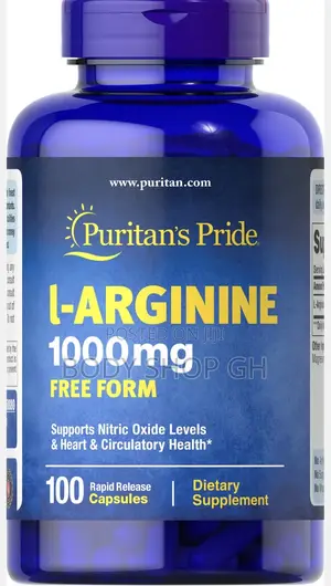 Arginine 1000mg Capsule Supplements for Men Women - Nitric Oxide
