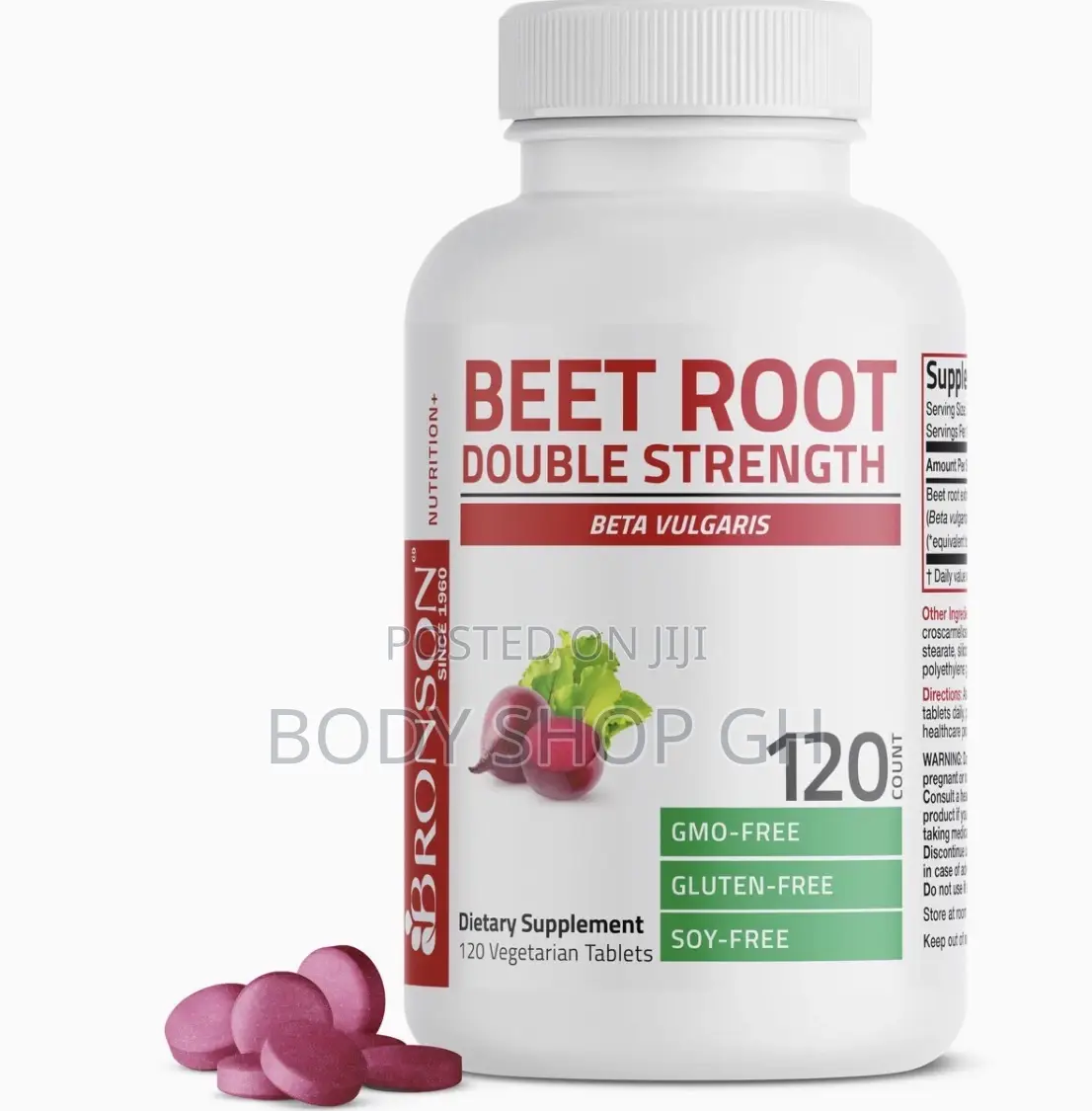 Bronson Beet Root Double Strength, Non-Gmo, 120 Tablets