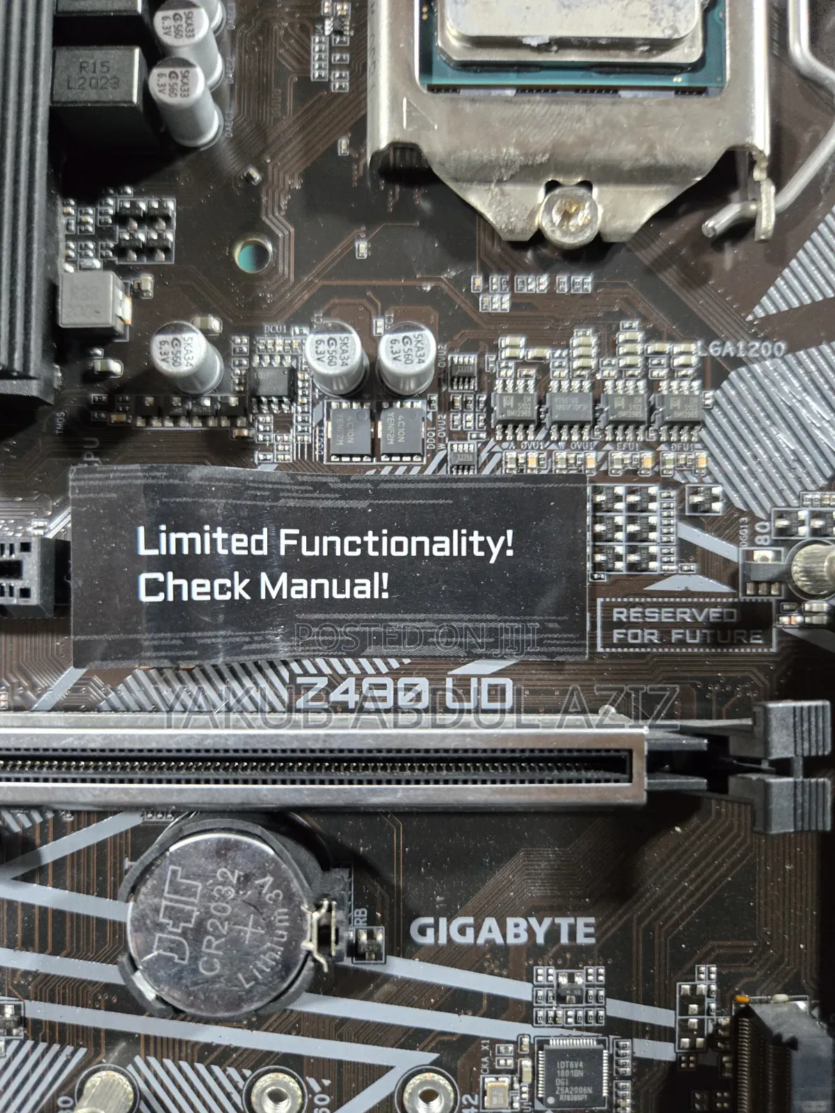 I7 10th Gen Board and Processor