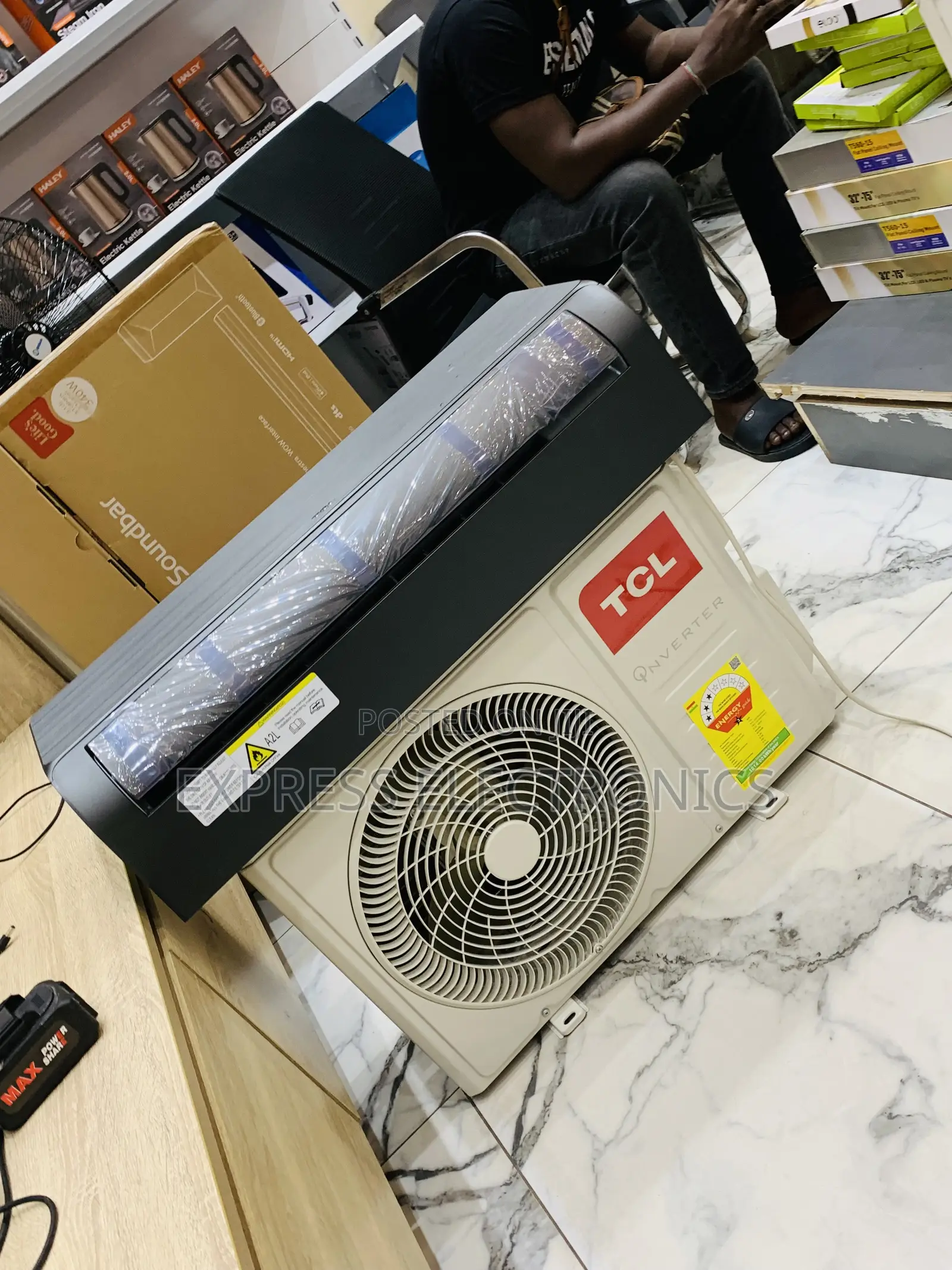 Hot Best Airflow Split Dark Grey Inverter TCL 1.5hp