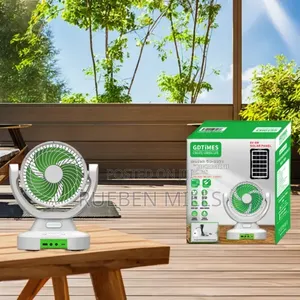 Gd Times Solar Chargeable Mini Desk Fan With Emergency Led Light