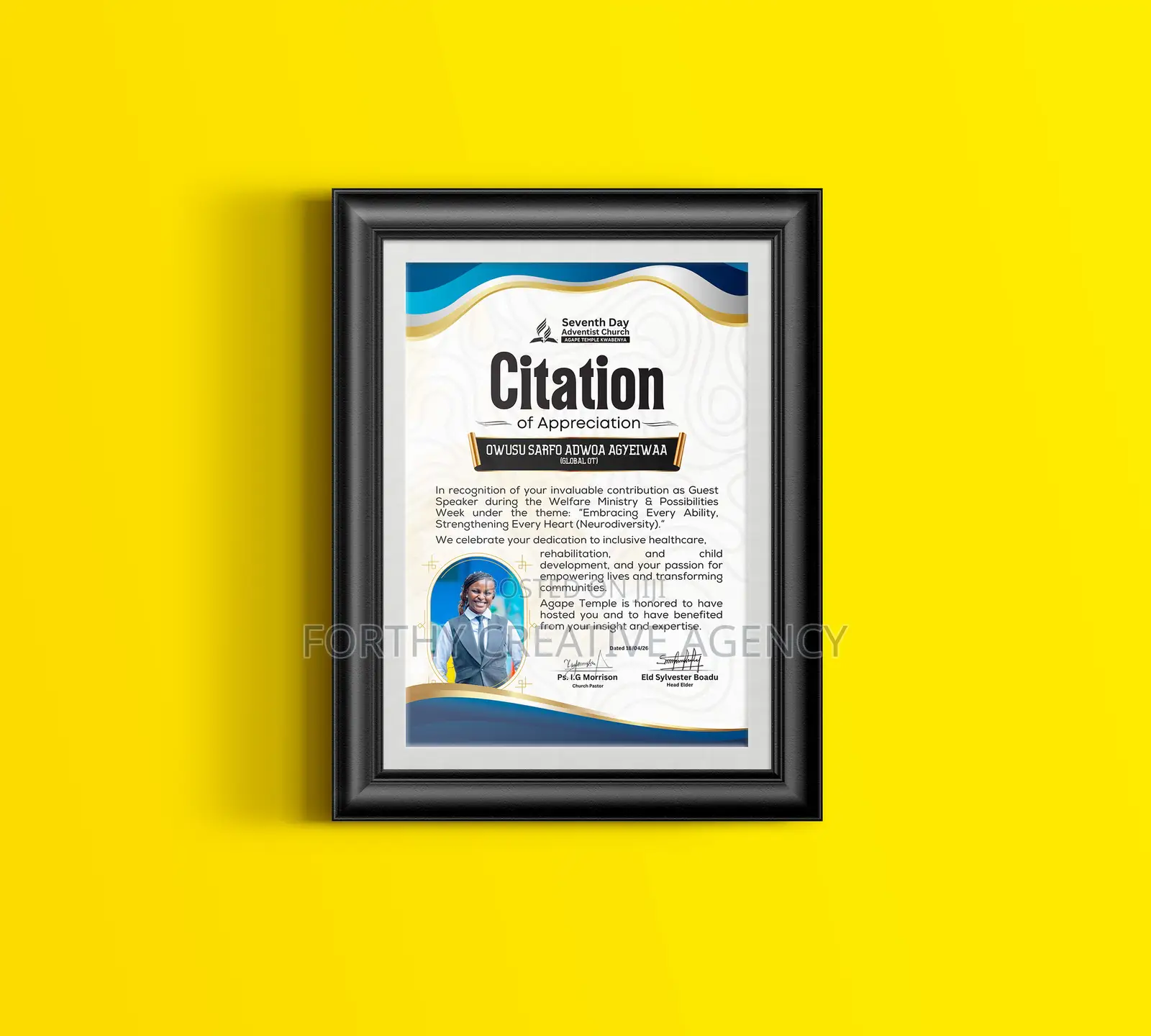 Citation Design, Printing Framing