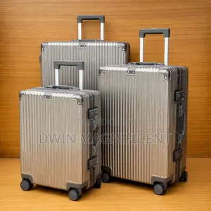 Bopai Aluminium Carry on Suitcase Hard Shell Metal Luggage Travel Case