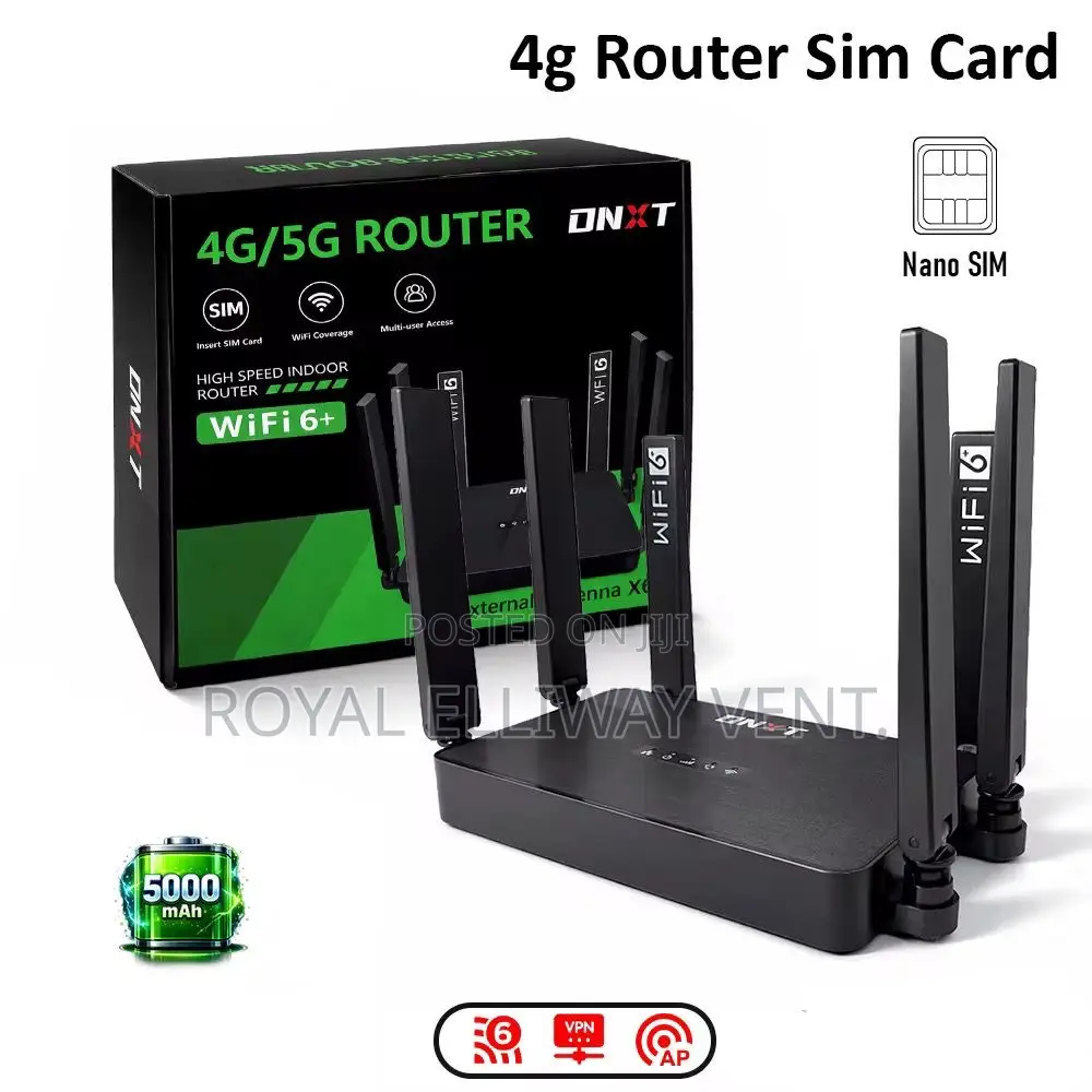Rechargeable Wifi 6+ 4g Sim Universal Router (All Networks)