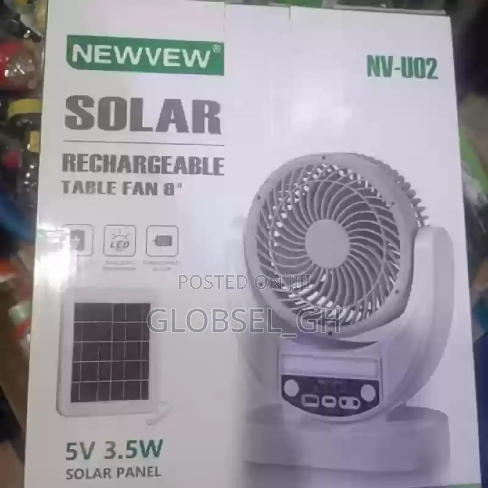 Rechargeable Solar Fan