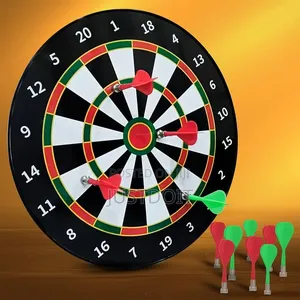 Front and Back Dart Board With 6 Darts