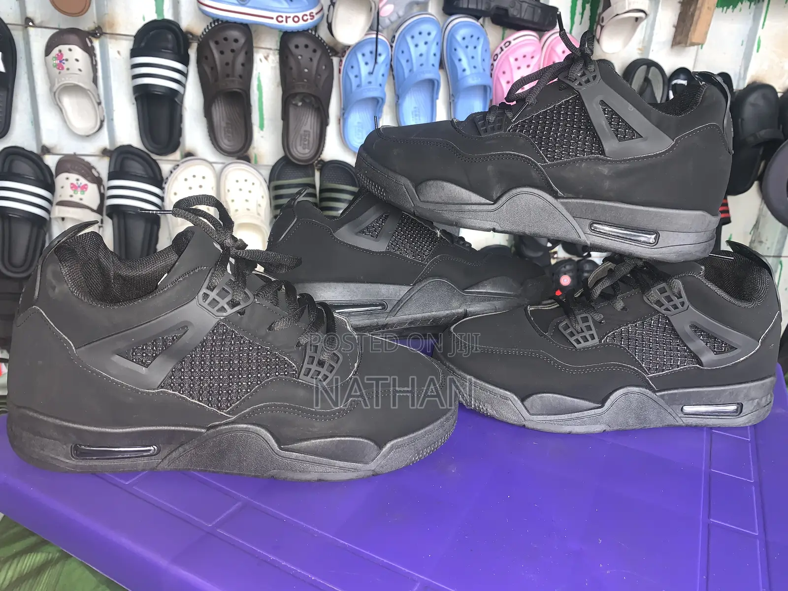 Orginal Jordan Retro 4 All Black Good Quality