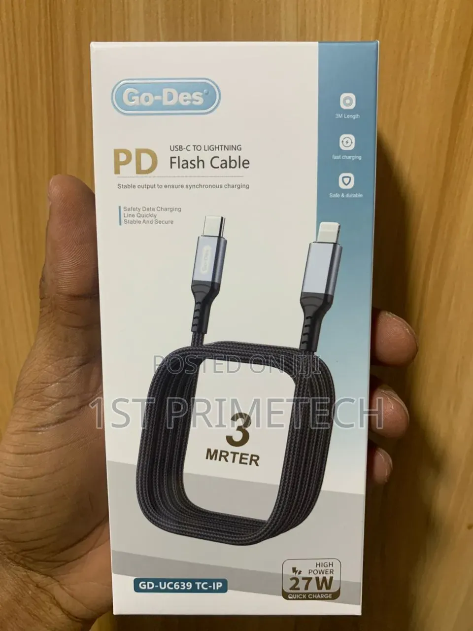 Go-Des 3 Meter Type C to Lightning Cable