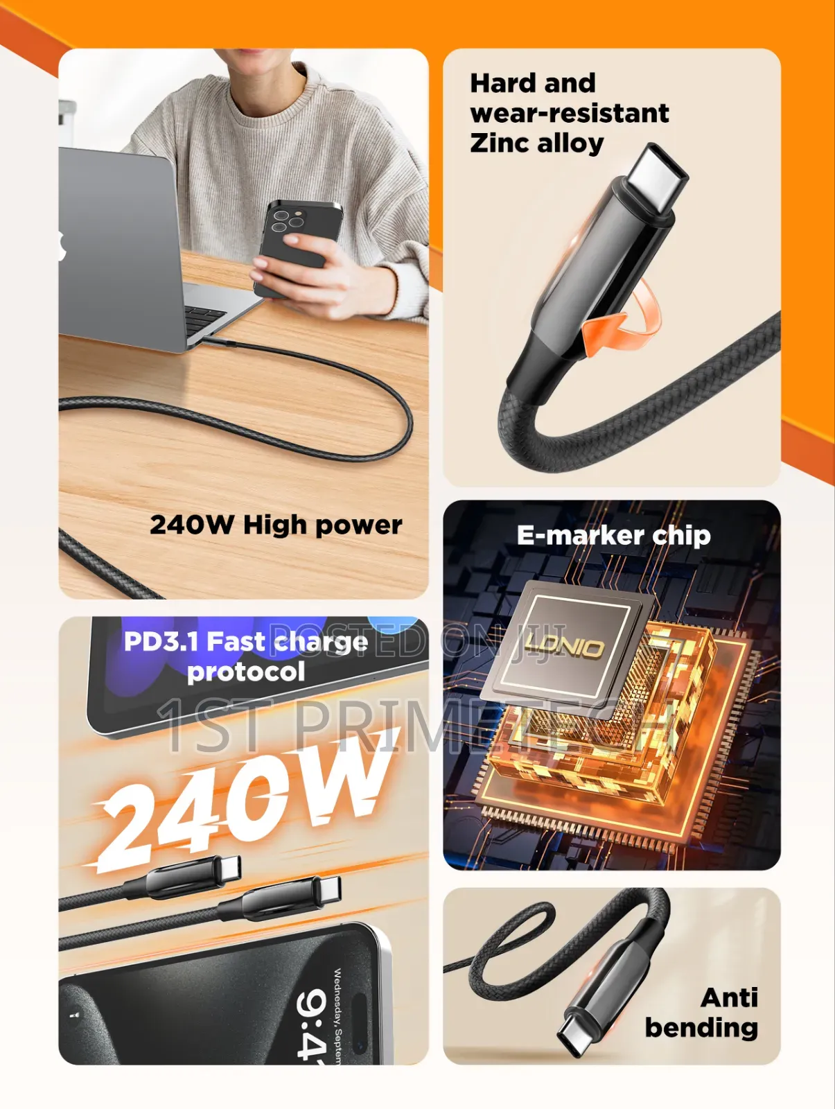 Ldnio 1 Meter C to C Cable
