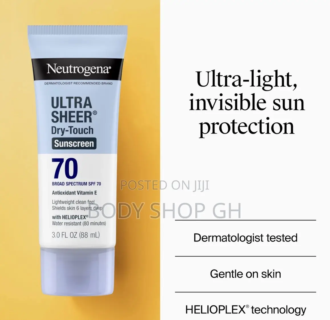 Ultra Sheer Dry-touch Sunscreen Lotion Spf 70, Broad Spectrum -3 Fl Oz