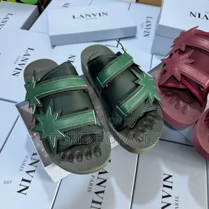 Lanvin Men's Curb Star Slides.