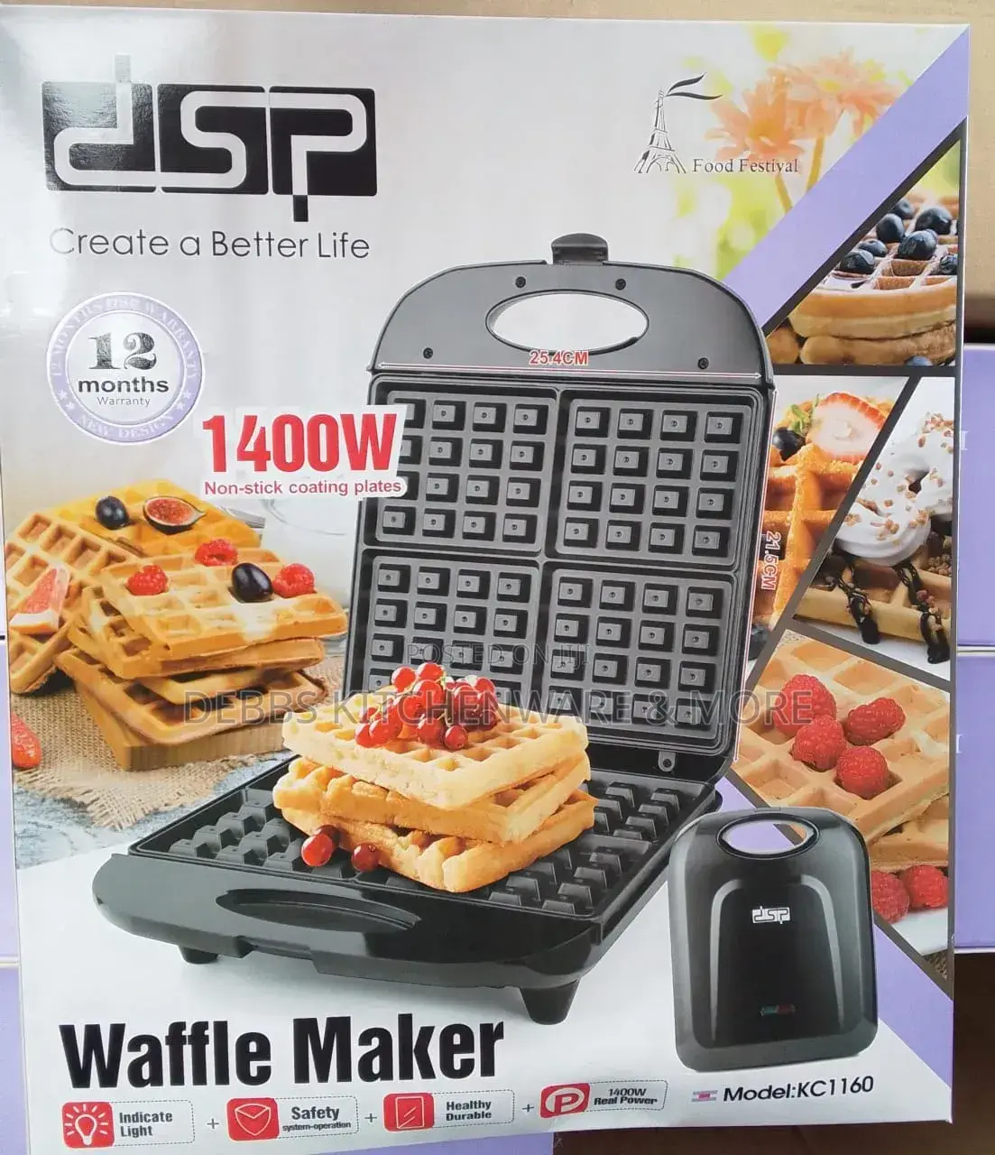 DSP Nonstick Waffle Maker