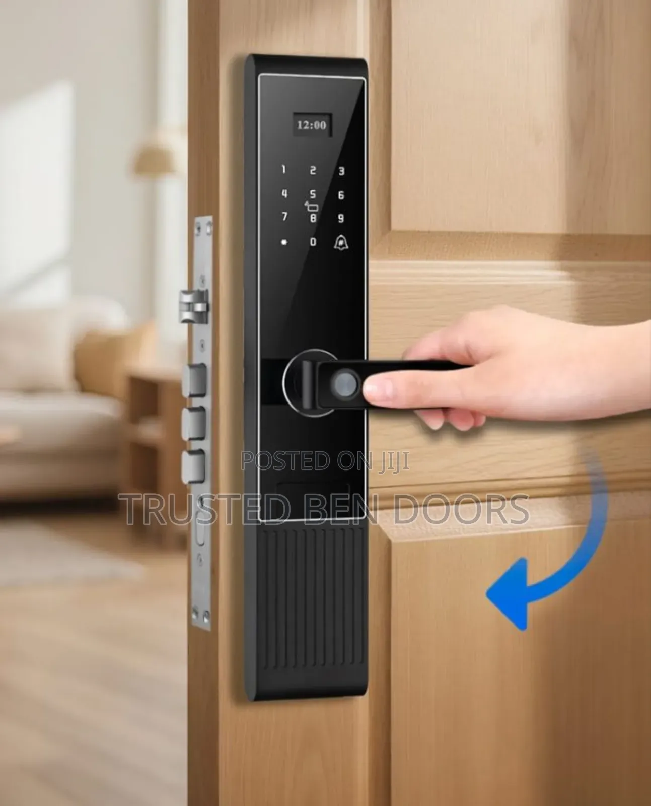 Waterproof Tuya Wifi Wireless Biometric Smart Lock for All Doors