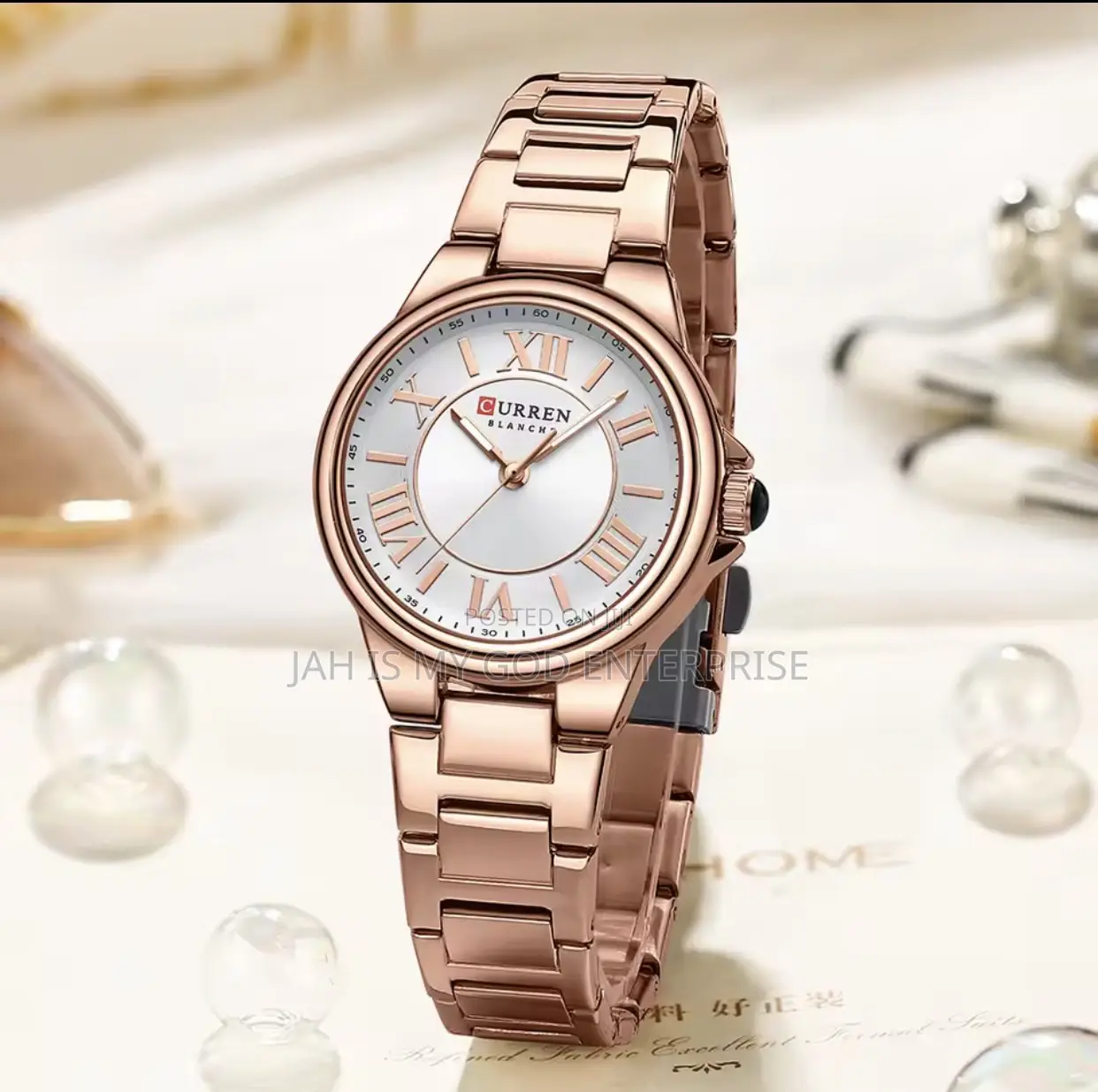Curren 9091 Women's Quartz Watch Fashion Simple Elegant-Rose Gold