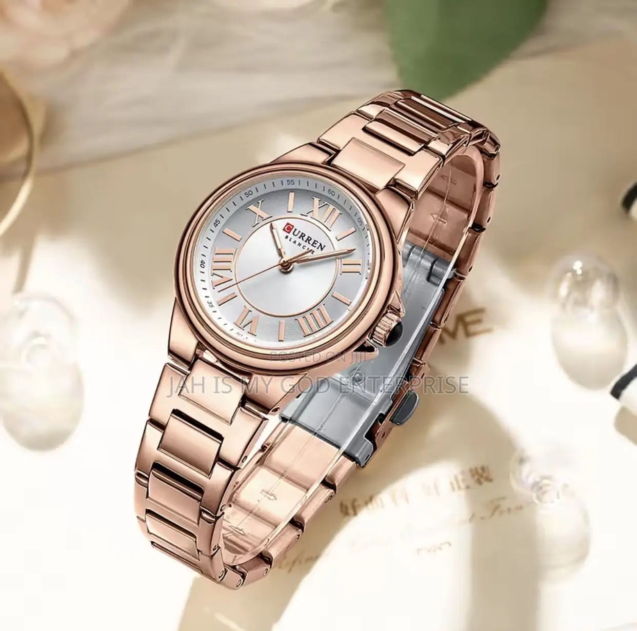 Curren 9091 Women's Quartz Watch Fashion Simple Elegant-Rose Gold