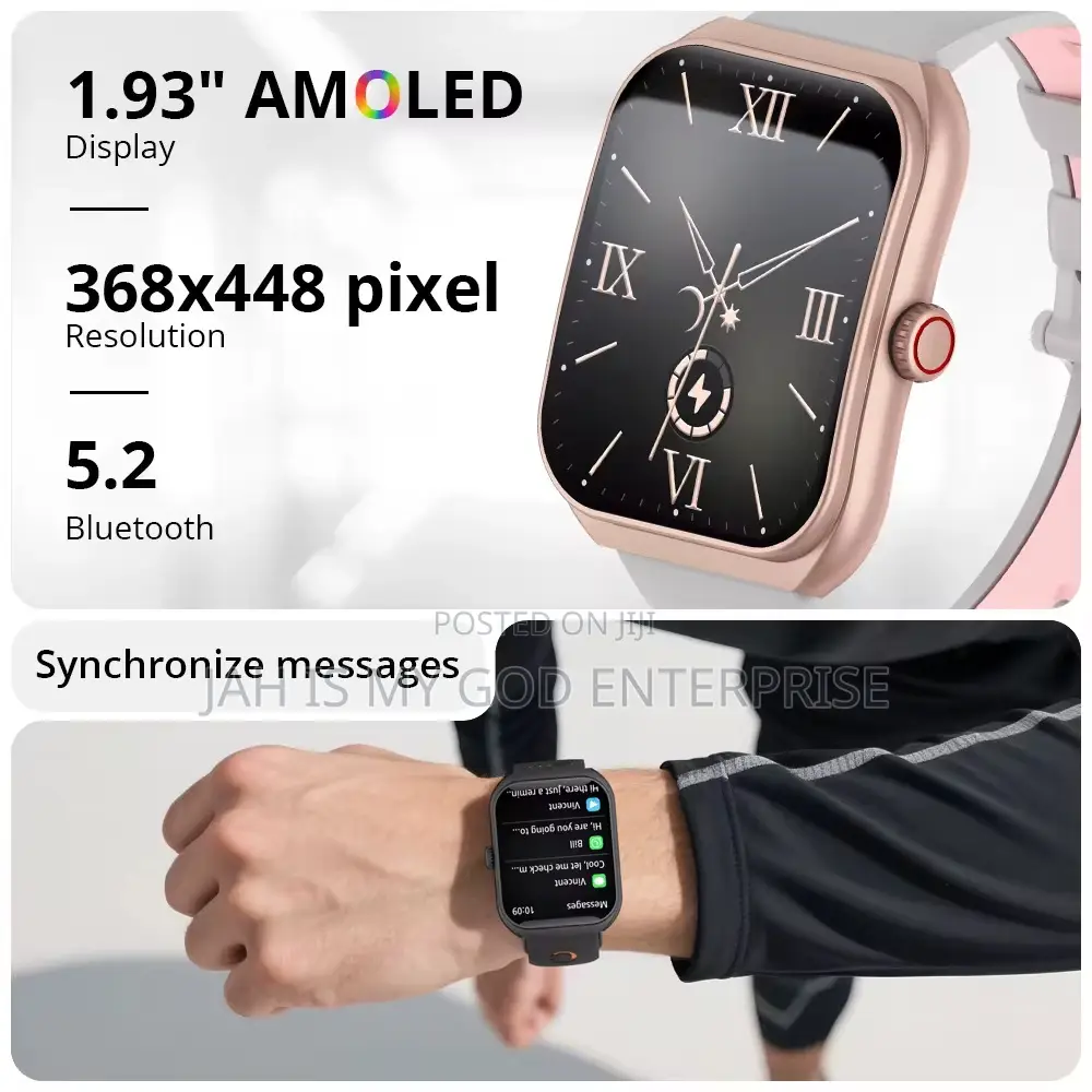 Colmi P86 1.93" Amoled Men Ip68 Waterproof Smart Watch - Black