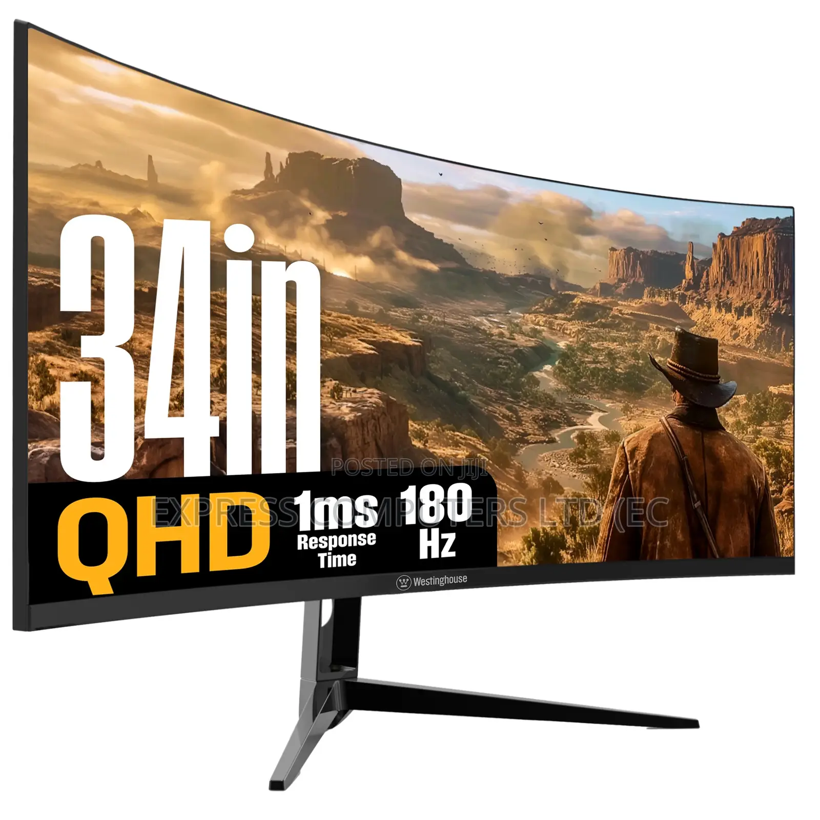 34 Curved Ultrawide Qhd Gaming Monitor, 180hz Refresh Rate Game Plus