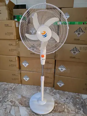 2 in 1 16” Solar Standing Fan (Ac/Dc) With Solar Panel – Rechargeable