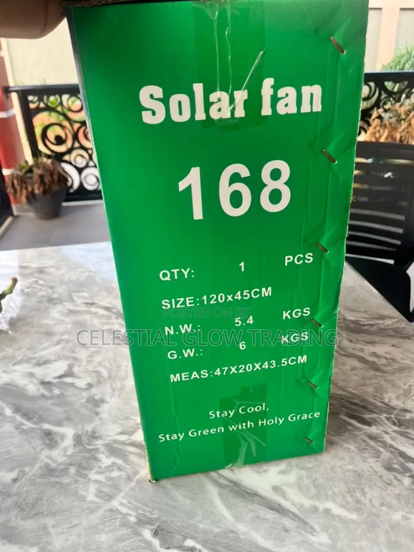 2 in 1 16” Solar Standing Fan (Ac/Dc) With Solar Panel – Rechargeable