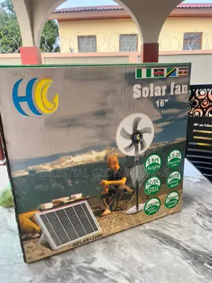 2 in 1 16” Solar Standing Fan (Ac/Dc) With Solar Panel – Rechargeable