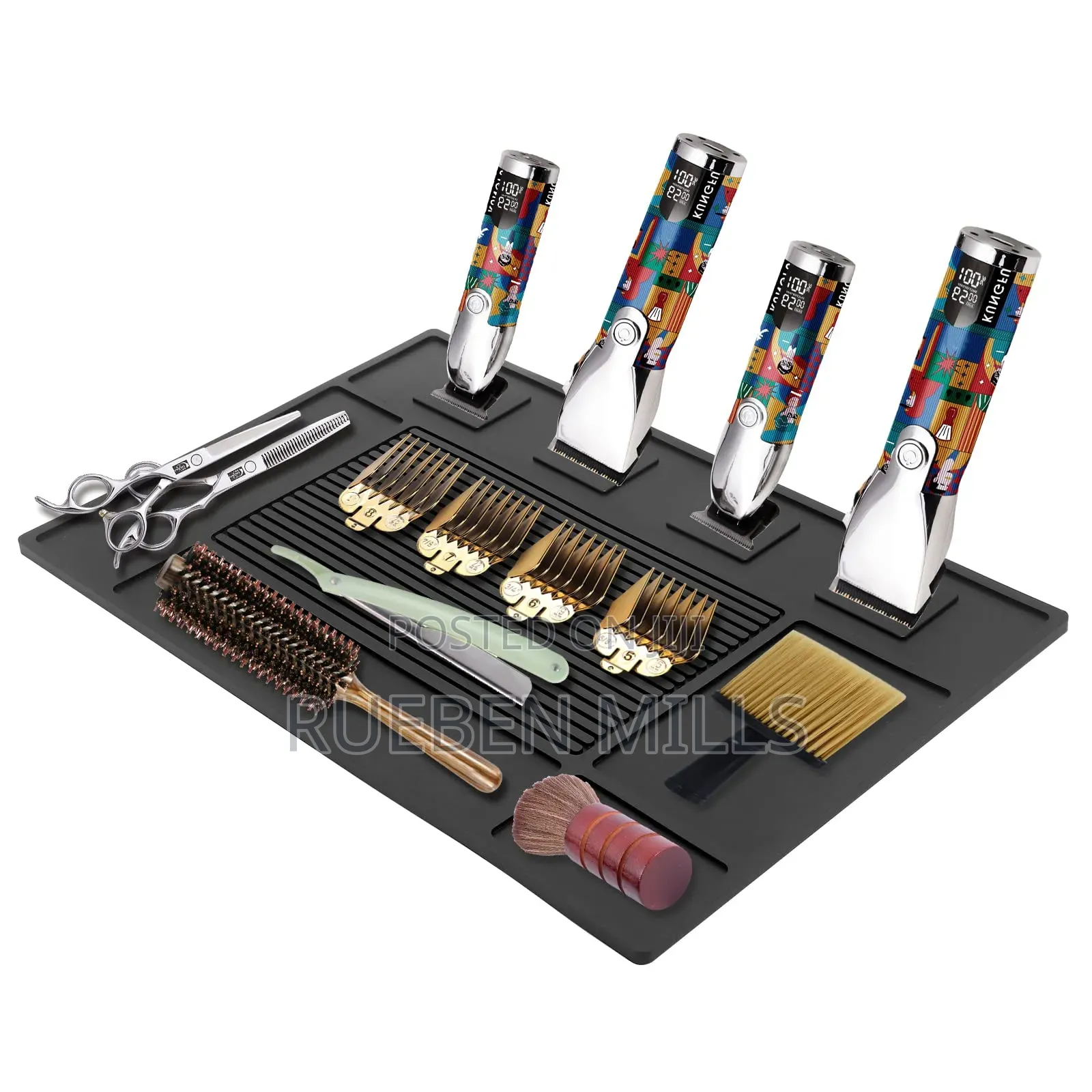 Barbering Shop Magnetic Mat Organizer for Barbering Shaving Machines