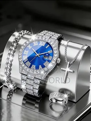 4in1 Luxury Watch Ring Necklace and Bracelet