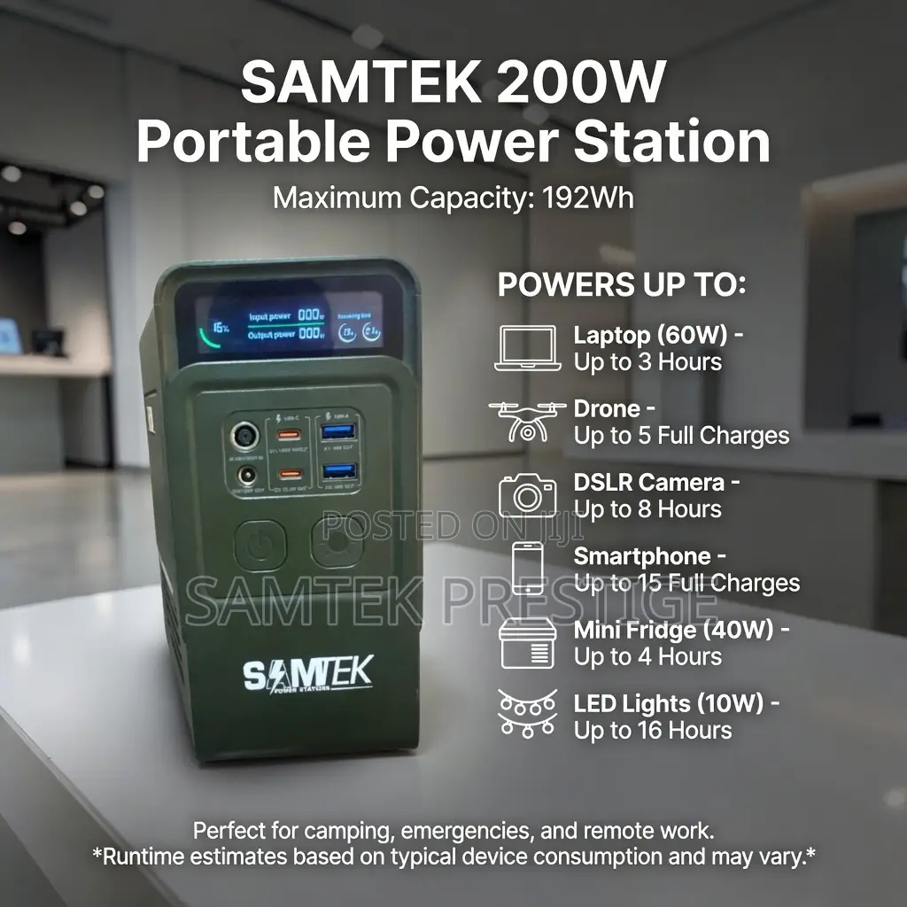 Samtek 200w Portable Power Station